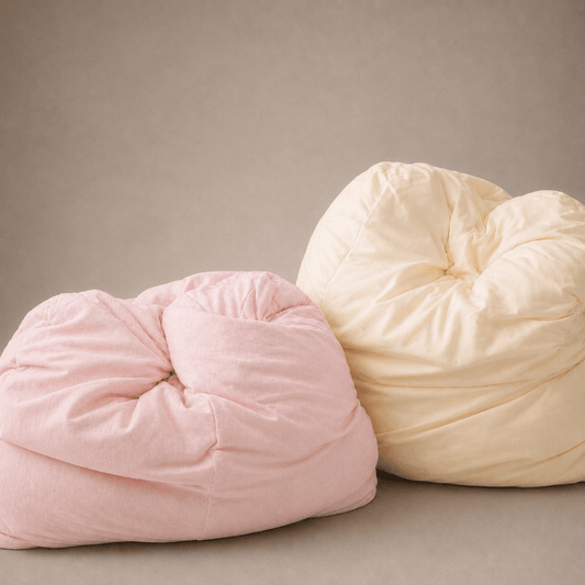 College dorm room comfort pillow gift set in pink and cream — breakup gift guide for her