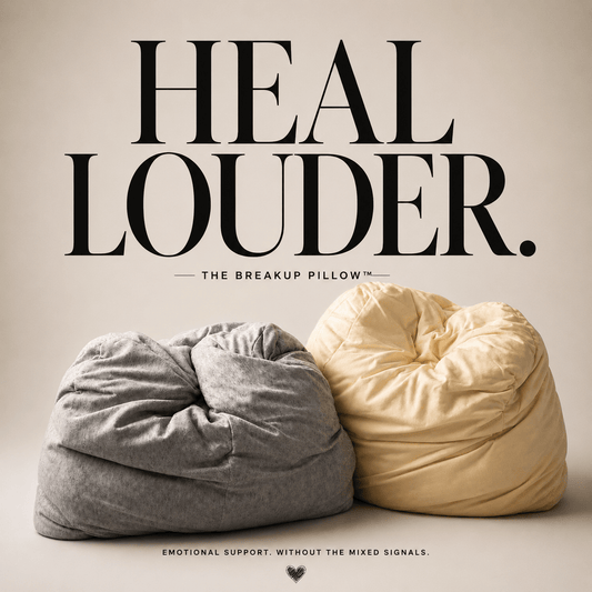 The Breakup Pillow — heal louder emotional support pillow, original bamboo comfort pillow