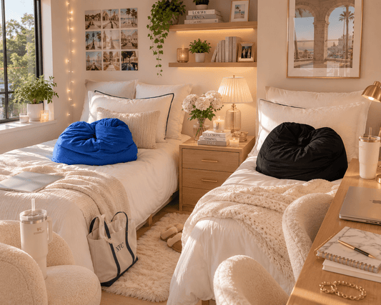 Top dorm room must haves 2026 — luxury college bedding and breakup pillow for women, premium college room essentials