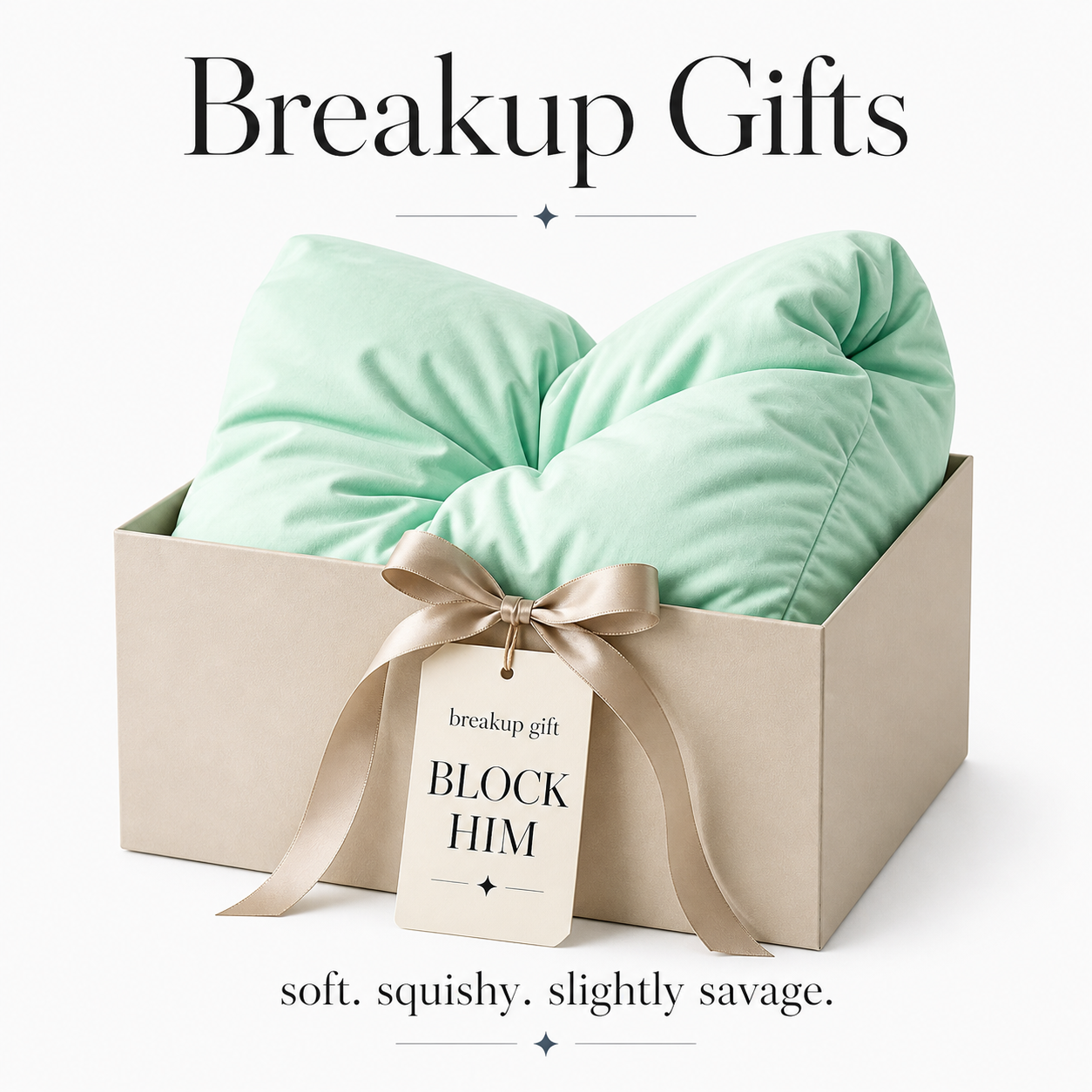 Breakup gifts for divorce party or friend in a box.