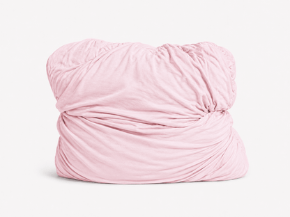 Post-Cry Pretty pink breakup pillow on white – best-selling soft bamboo cuddle pillow, breakup gift for her by The Breakup Pillow