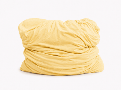 Sunny But Still Mad yellow breakup pillow – soft bamboo viscose cuddle pillow, self-care gift for her by The Breakup Pillow