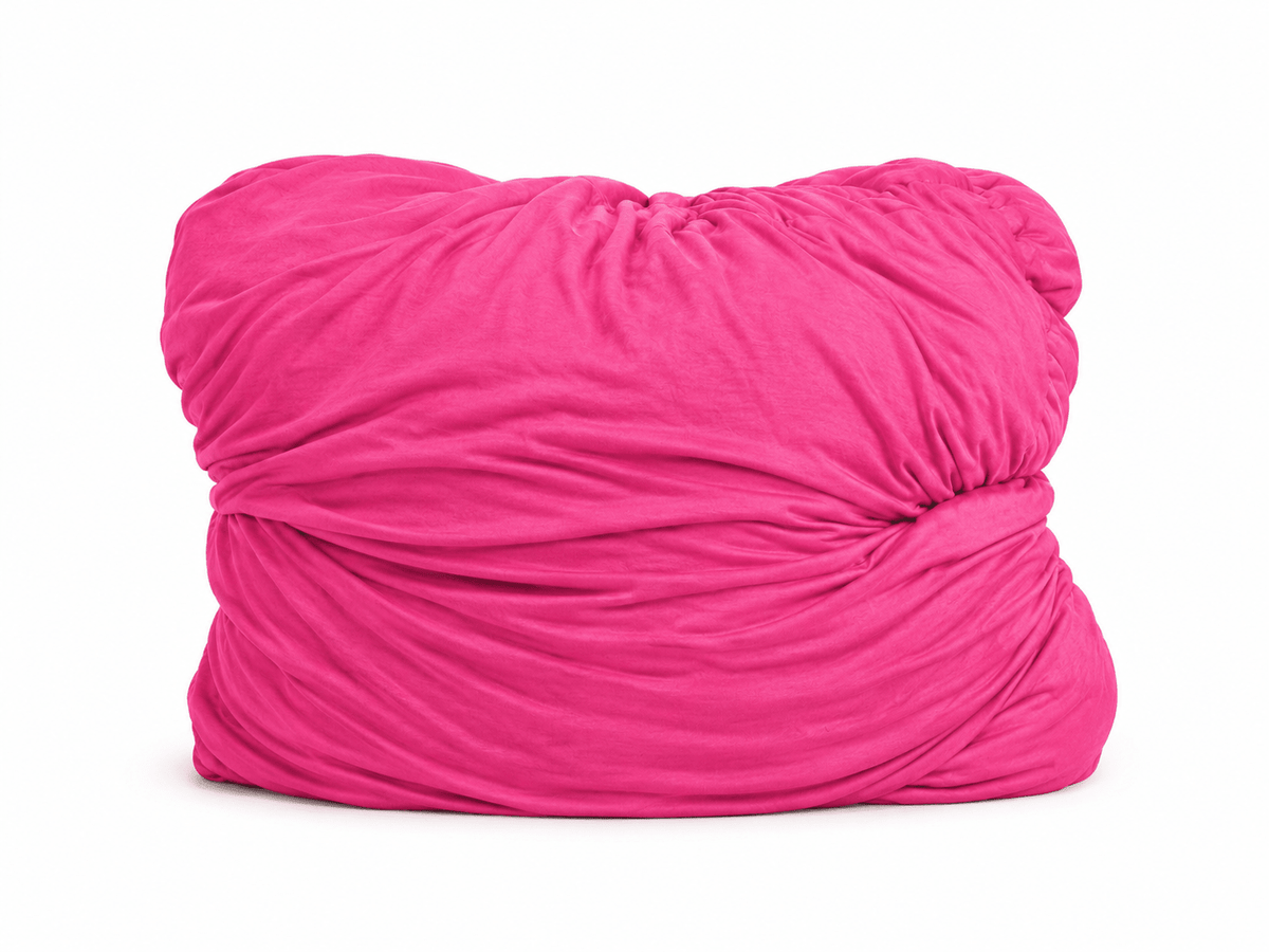 Malibu Revenge hot pink breakup pillow on white – soft bamboo viscose cuddle pillow, petty gift for her by The Breakup Pillow