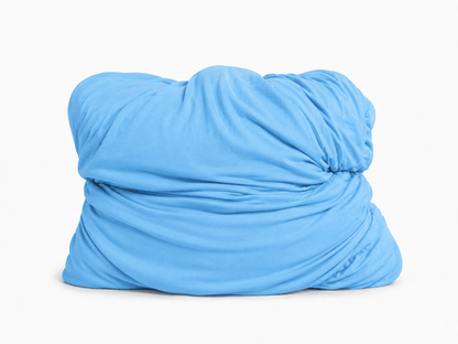 Crying In Couture blue breakup pillow – soft bamboo viscose cuddle pillow, breakup gift for her by The Breakup Pillow
