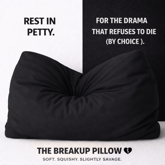 Black breakup pillow 20x20 ultra plush bamboo fabric pillow with thick 4 inch loft for comfort and emotional reset