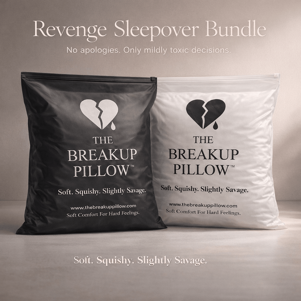 Breakup pillow bundle gift set packaging soft luxury bamboo pillows perfect for sleepover gift and comfort set