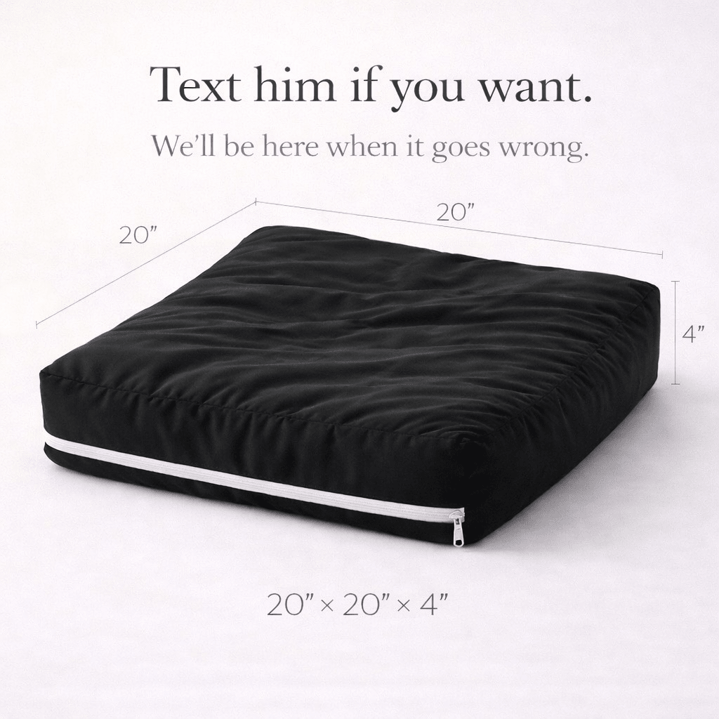 Extra thick 4 inch black pillow showing deep plush loft and ultra soft luxury fill for maximum comfort support
