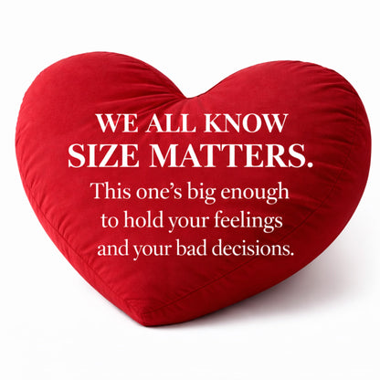 large red heart breakup pillow size matters comfort pillow designed to hold feelings after breakup and emotional stress