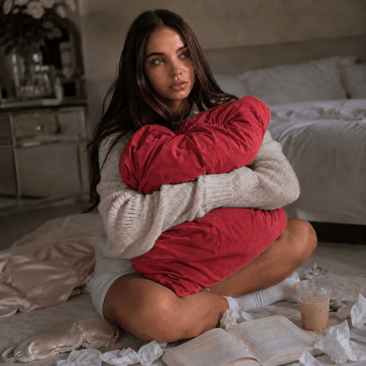 Red-Y To Be Petty red breakup pillow – emotional support gift for her, bamboo cuddle pillow by The Breakup Pillow