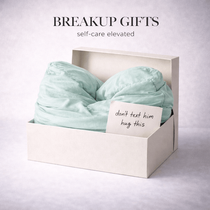 He Mint Nothing mint breakup gift in a box with Don't Text Him, Hug This card – shop breakup gifts at The Breakup Pillow